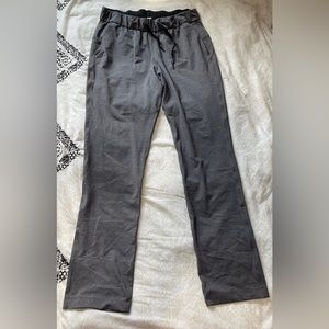 lululemon athletica Gray Track Pants with Drawstring Waist